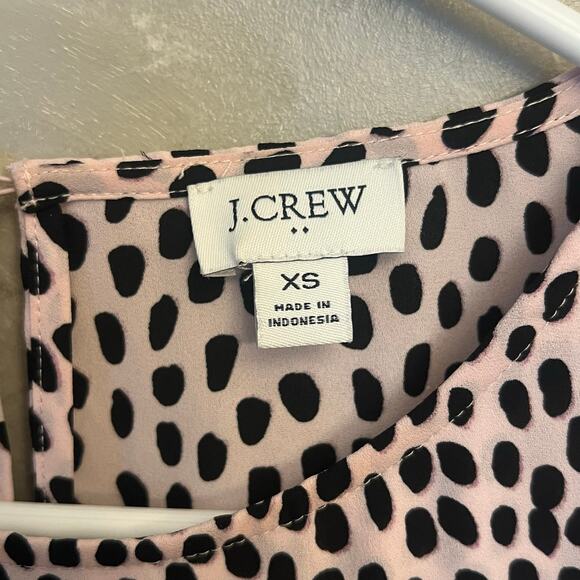 🐆 J.Crew XS Cheetah Print Puff Sleeve Blouse AG681 Tunic Top - Picture 12 of 13